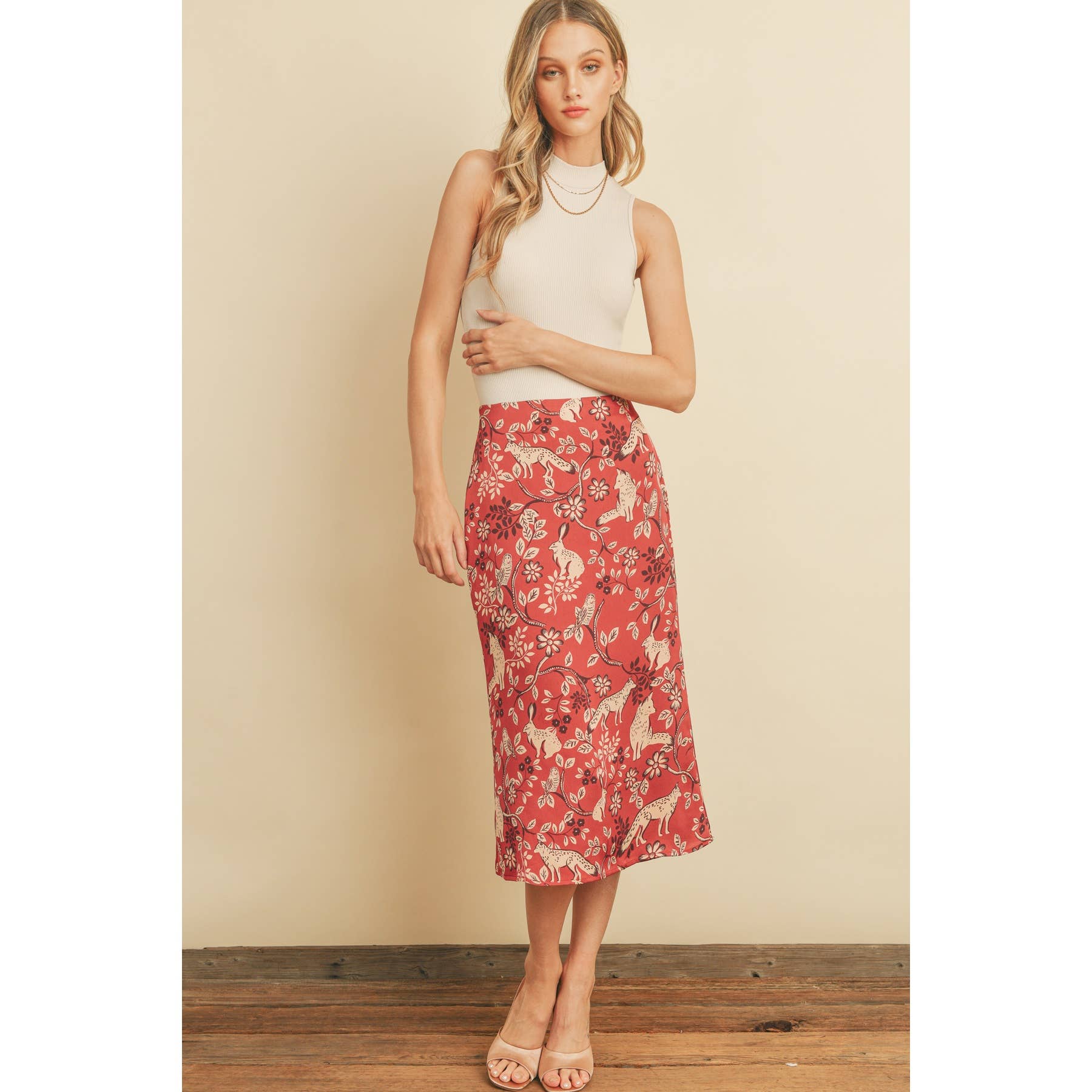 BRICK WOOD Just A Little Wild Midi Pencil Skirt for wholesale on Faire4