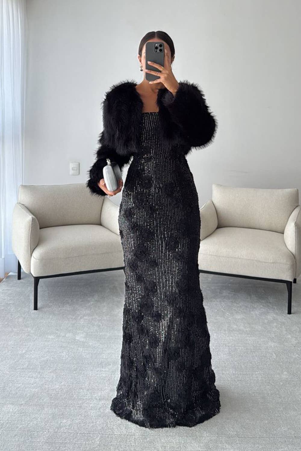 Maniju - Wholesale Fur/Faux Fur Coat - Women's - ELEGANT FAUX FUR JACKET 5