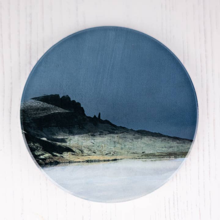 The Storr Loch Isle of Skye Ceramic Coaster for wholesale by Cath Waters Scottish Landscapes
