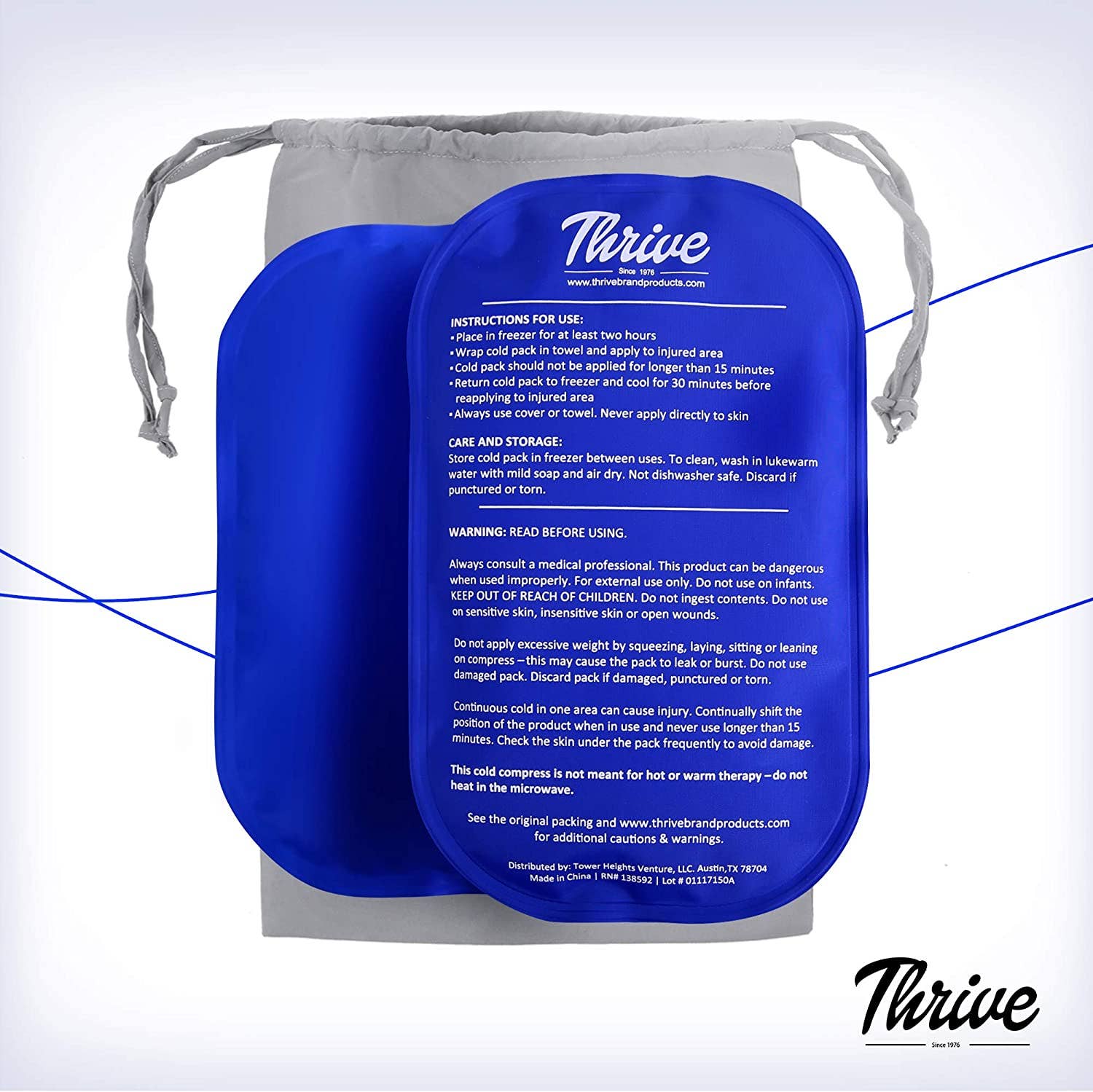 Thrive - Wholesale Ice Pack - Gel Ice Pack Cold Compress Large (2-Pack)6