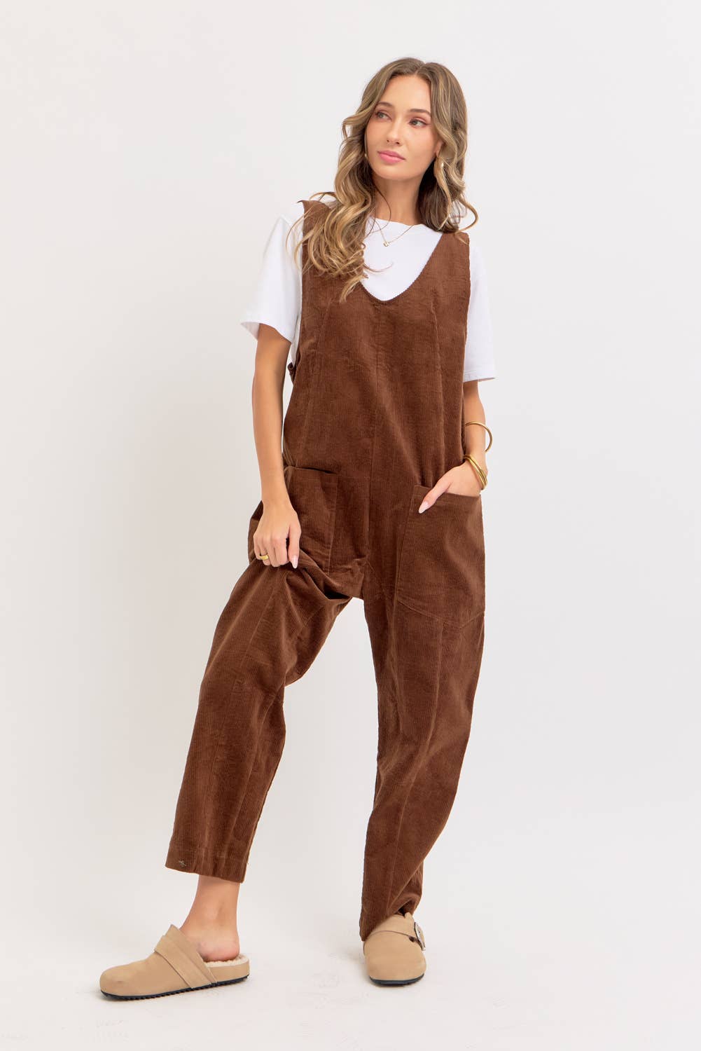 Sweet Lovely by Jen - Wholesale Overalls - Women's - PULL-ON-STYLE CORDUROY OVERALL JUMPSUIT43