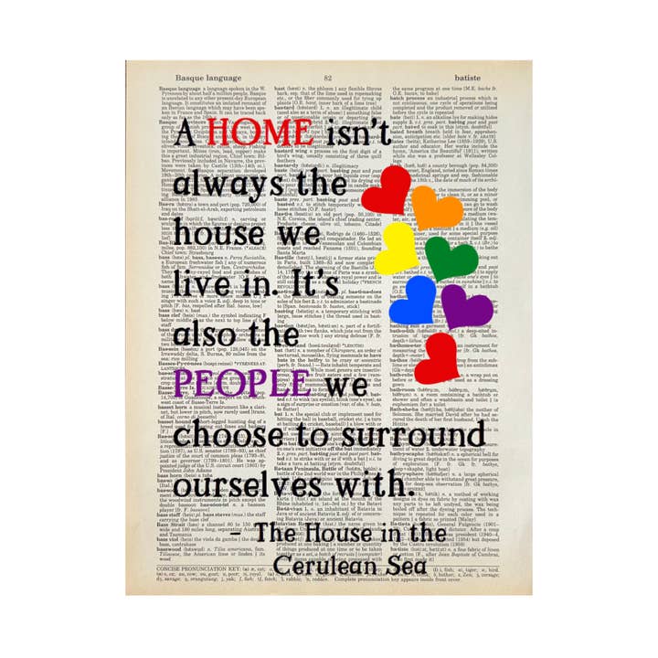 A home isn't always | Dictionary Print | Vintage Book Art for wholesale by Bookish Birds
