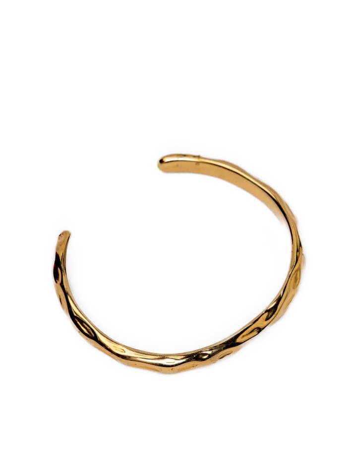 My Sister's Cottage | Waterproof | Hammered Bangle for wholesale by My Sister's Cottage