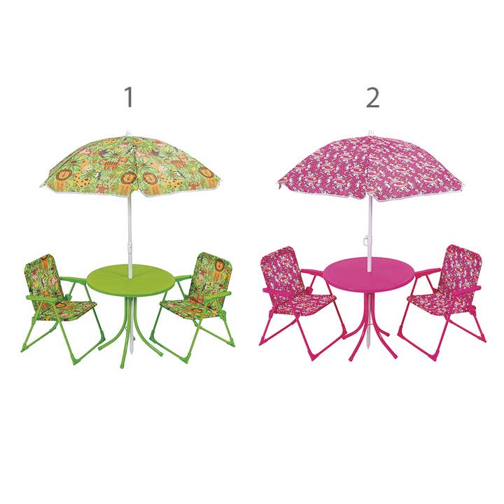 SET MESITA CON SOMBRILLA Y 2 SILLAS PARA NIÑO 2 SURTIDOS KIDS para venta al por mayor de VdE Tivoli 1996
