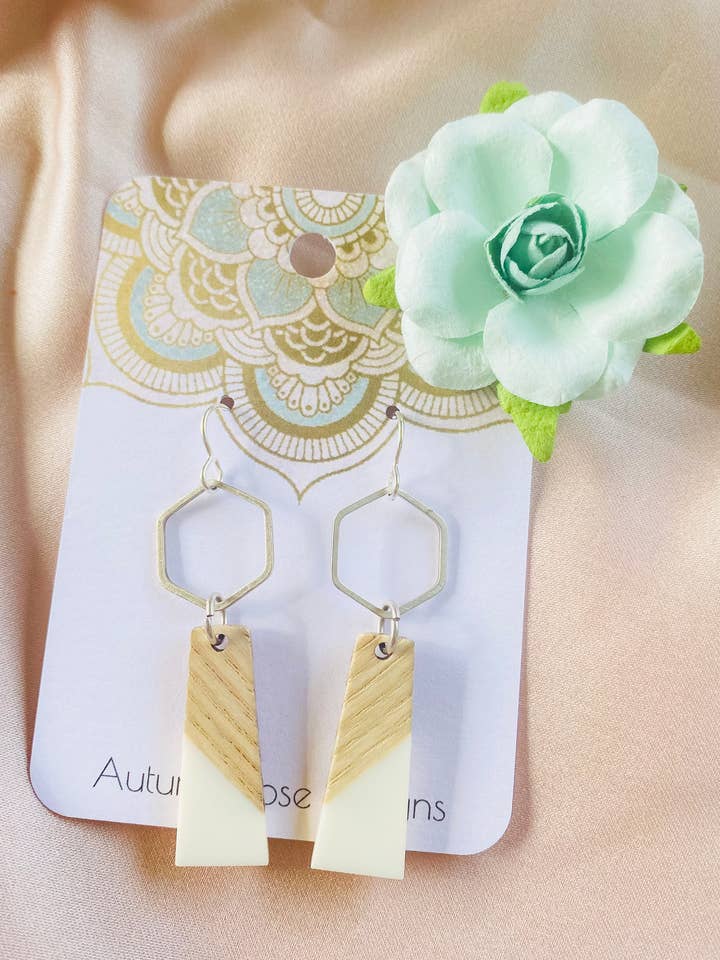 Artistic Wood Earrings 2 for wholesale by Autumn Rose Designs