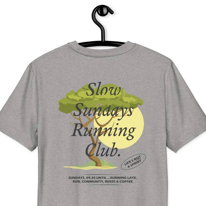 Savannah Slow Sundays Running Club Organic Cotton T-Shirt for wholesale by ANCHOR & CREW