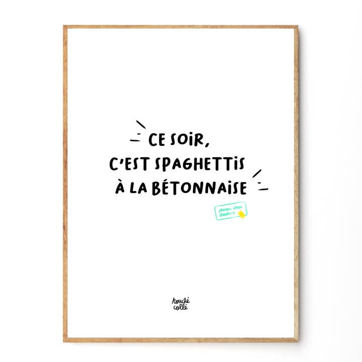 THE MINIMALIST AL DENTE POSTER 18x24 for wholesale by Touché Collé