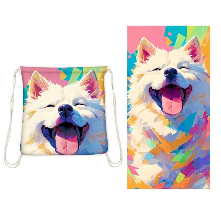 FurDecoration - Wholesale Beach Towel - Foldable Beach Towel With Storage, 2-In-1 Design