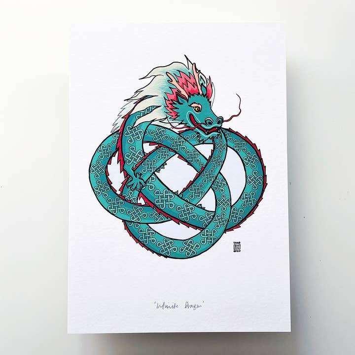 Infinite Dragon Prints for wholesale by Sarah Kwan Artist
