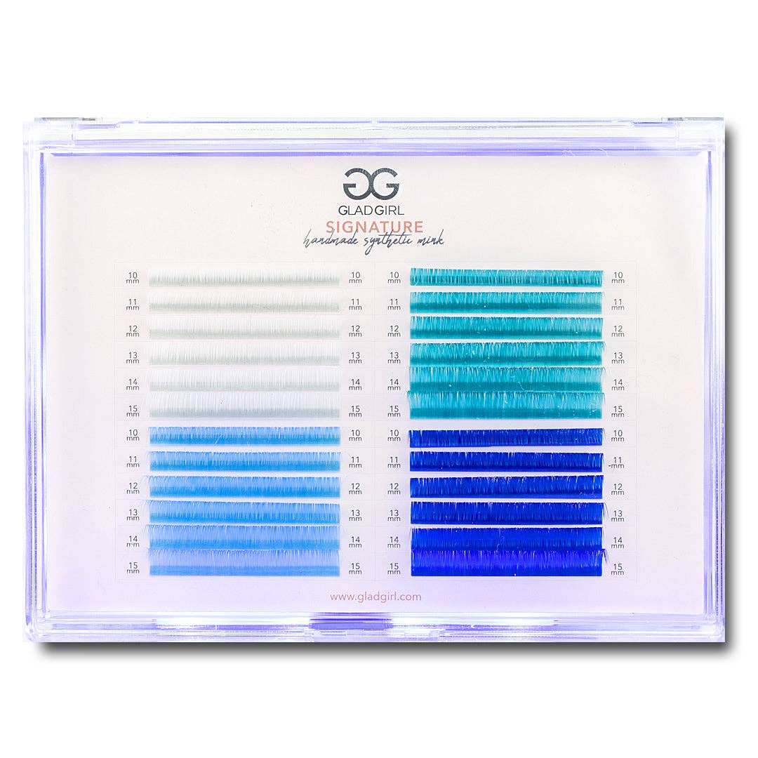 GladGirl - Wholesale False/Fake Eyelashes - Signature Mink Mixed Length Techno-Color Lashes - D Curl0