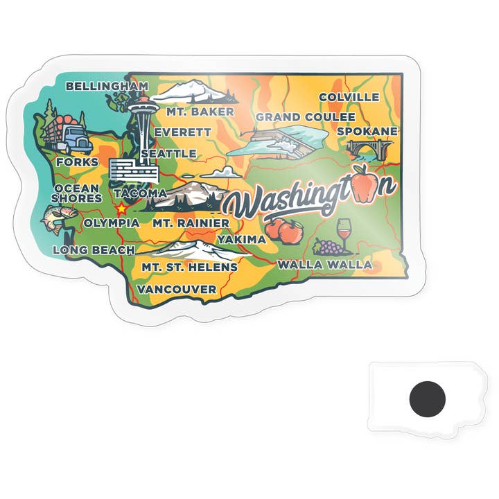 Magnet - Washington Across America 2.0 for wholesale by Morris Magnets