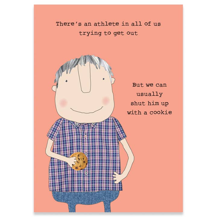 ATHLETE BIRTHDAY GREETING CARD 4.5 x 6.25" for wholesale by Calypso Cards LLC