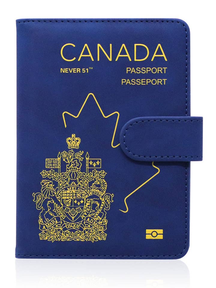 Passfodral med magnetspänne med logotyp Never 51 för wholesale av Alantino