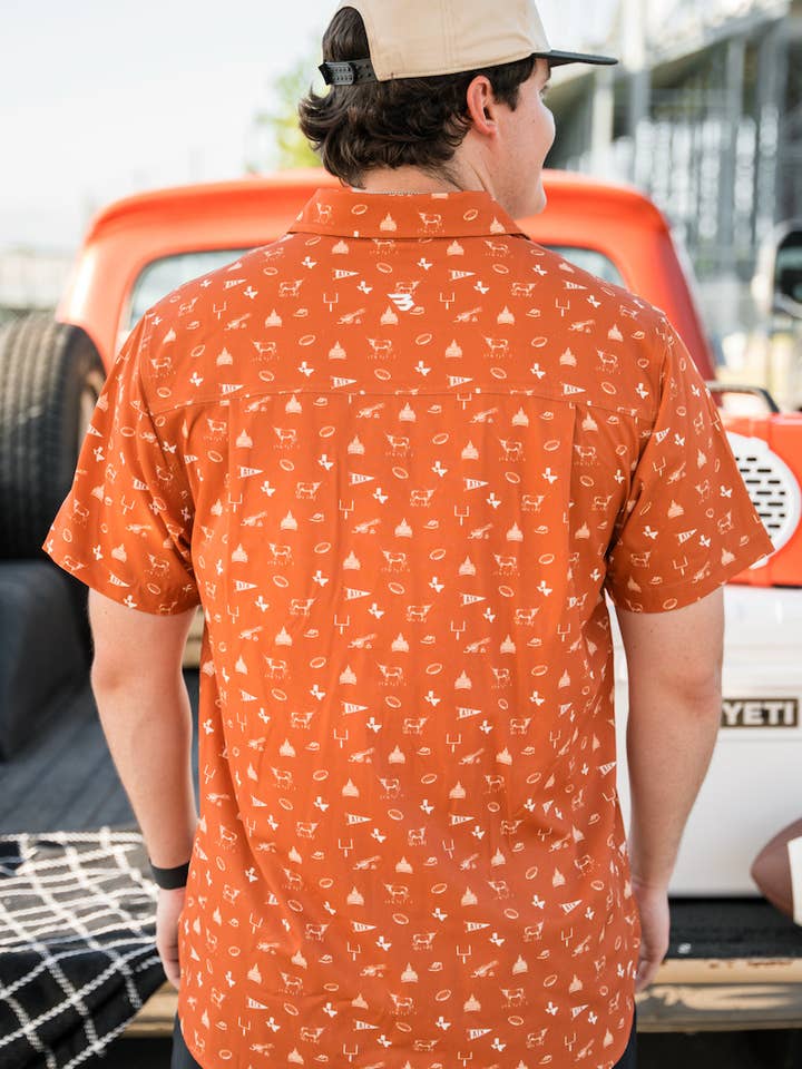 BURLEBO - Wholesale Button Down Shirt - Men's - Performance Button Up - Gameday In Austin