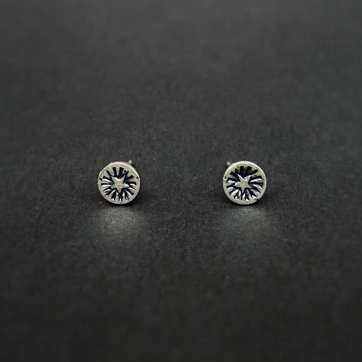 Blue and Blue - Wholesale Stud/Post Earrings - Starburst Studs2