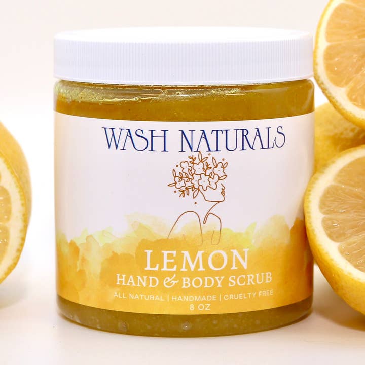 Citroen Hand- & Lichaamscrub - Schone Ingrediënten voor wholesale door Wash Naturals