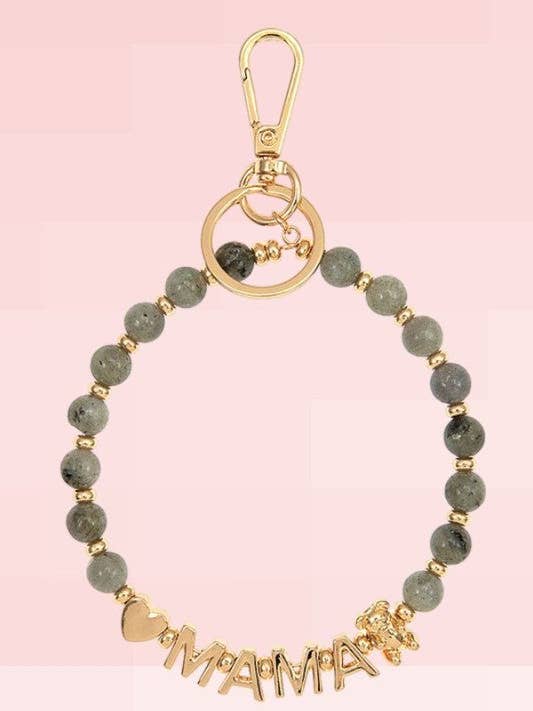 PORTACHIAVI MAMA BEAD IN PIETRA SEMIPREZIOSA per la vendita all'ingrosso da parte di Andrea Bijoux