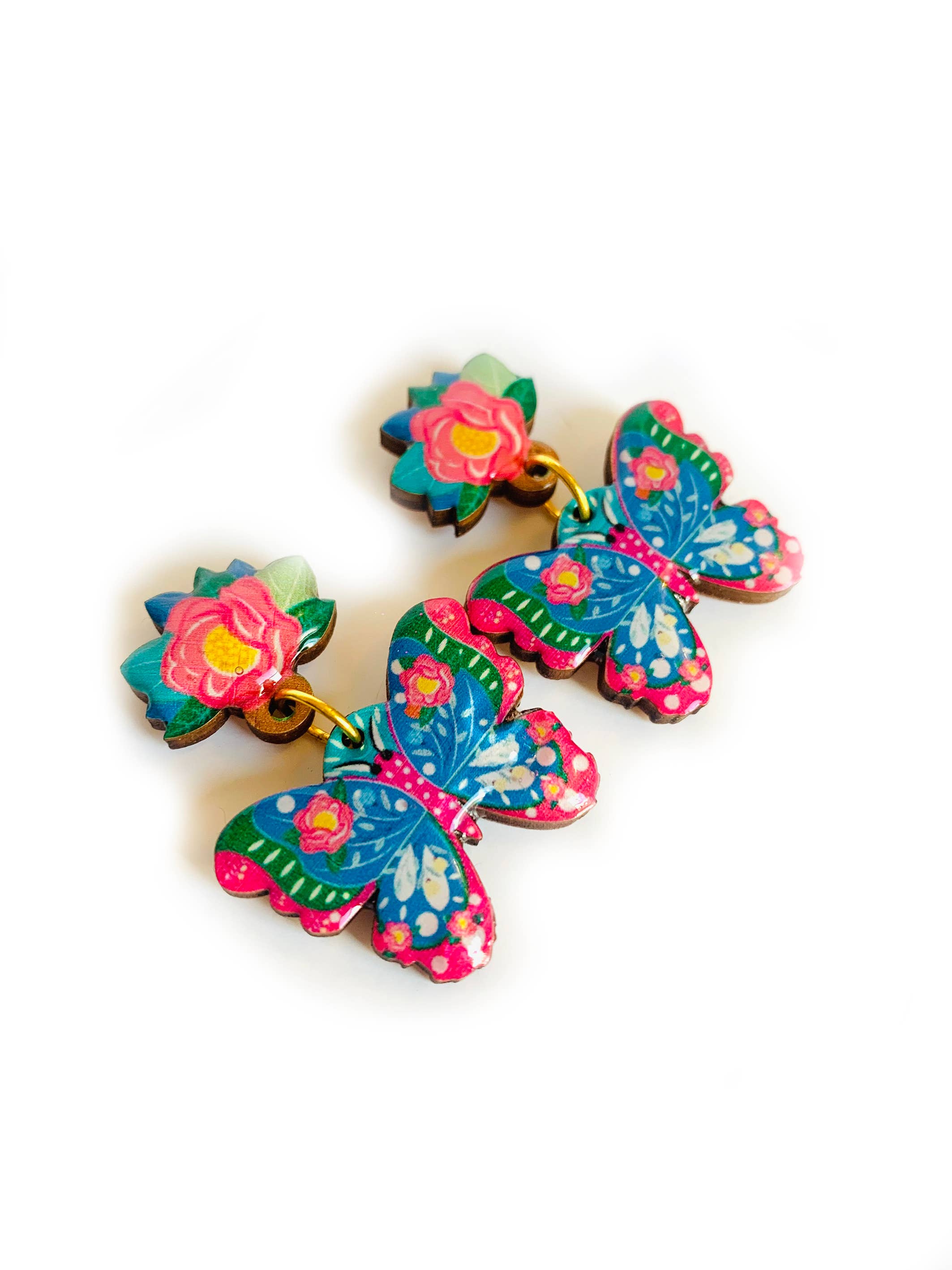 Rosie Rose Parker - Wholesale Dangle Earrings - big butterfly earrings summer bold earring statement 1