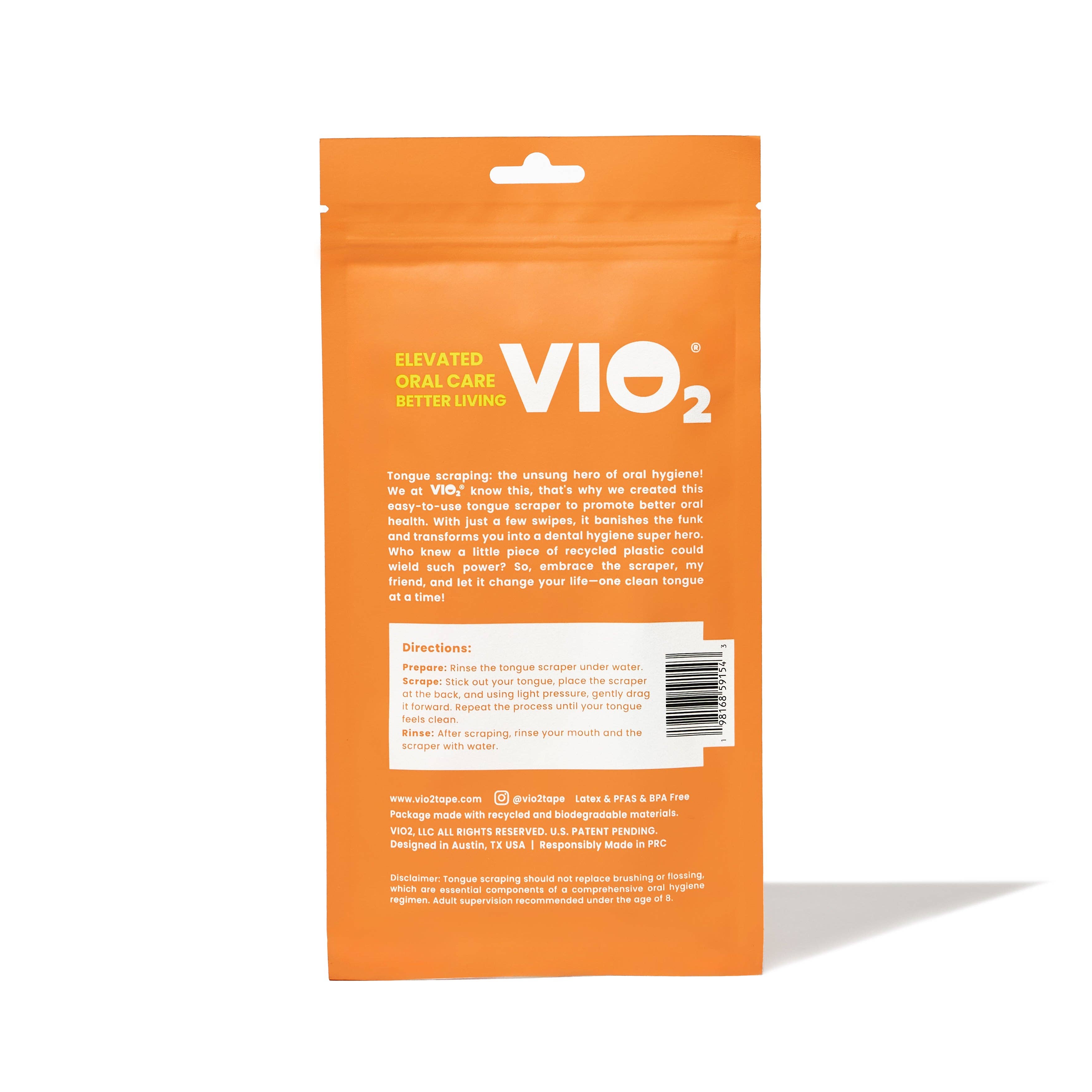 VIO2 – wholesale Tongue scraper – VIO2™ Tongue Scraper - Pack of 3 REUSABLE Scrapers - BPA Free, PFAS Free, Latex Free3
