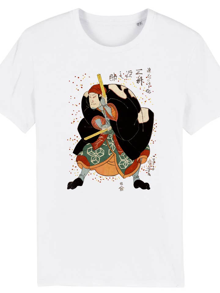 Mimasu Gennosuke No Namiwa No Jirosaku by Utagawa Kuniyoshi, 1830 - Organic Cotton T-Shirt for wholesale by Flashback Shop