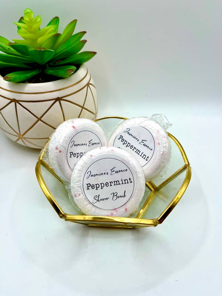 Peppermint Shower Bomb for wholesale by Jasmine’s Essence