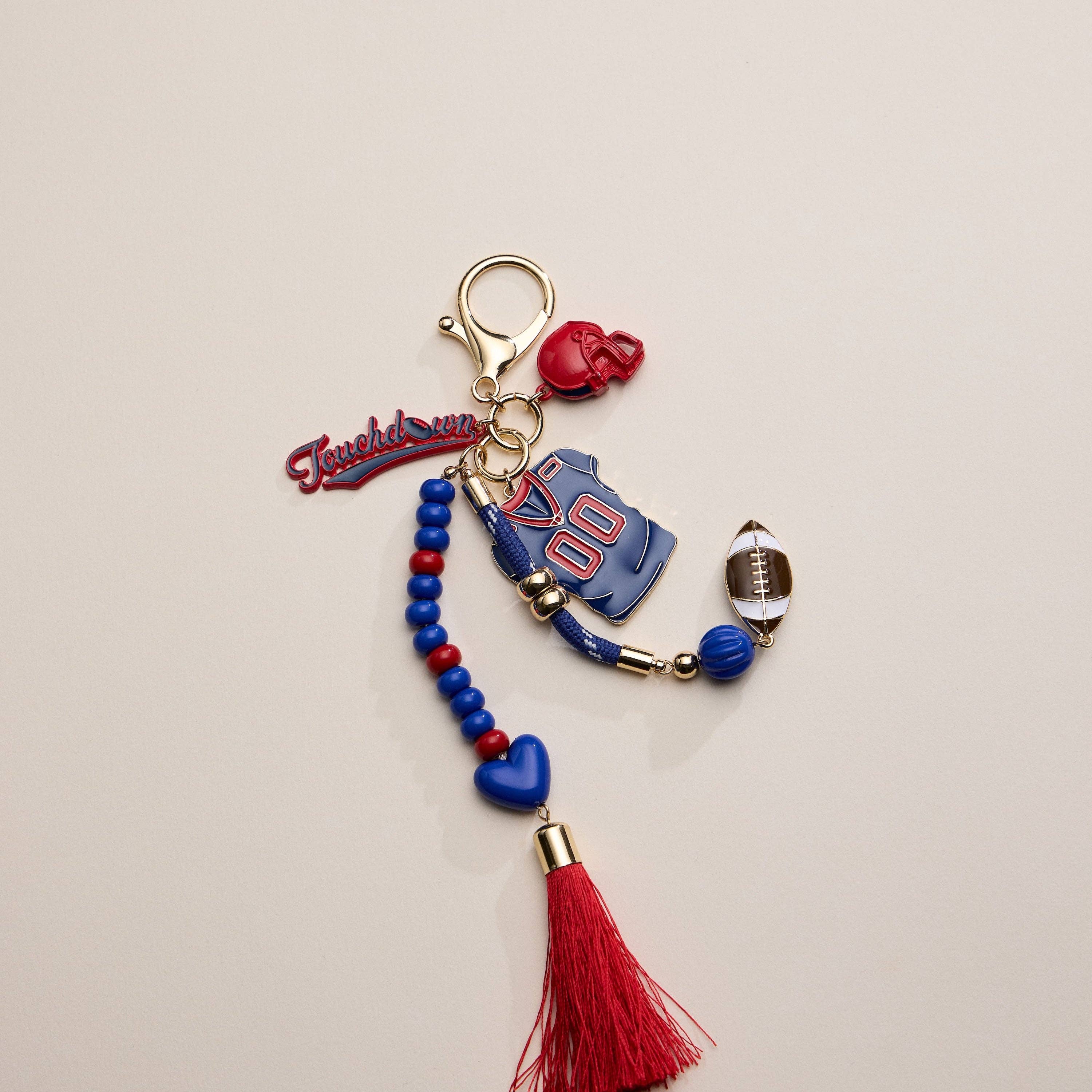 Lilla Haven - Wholesale Keychain - Women's - Gameday Football Keychain – Football Jersey, Helmet, Touchdown Charm & Tassel Bag Accessory2