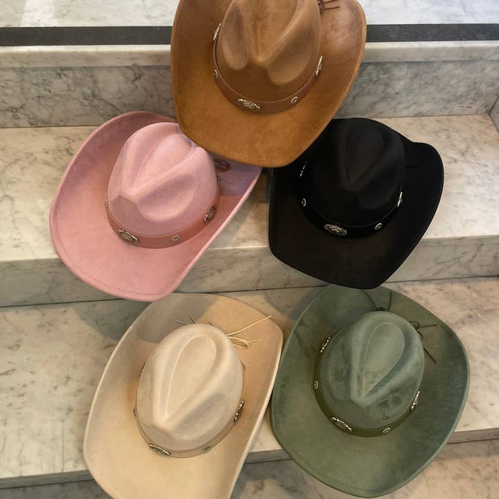 Love and Thyme - Wholesale Cowboy Hat – Women’s - Western Disc Ribbon Strap Cowboy Hat7