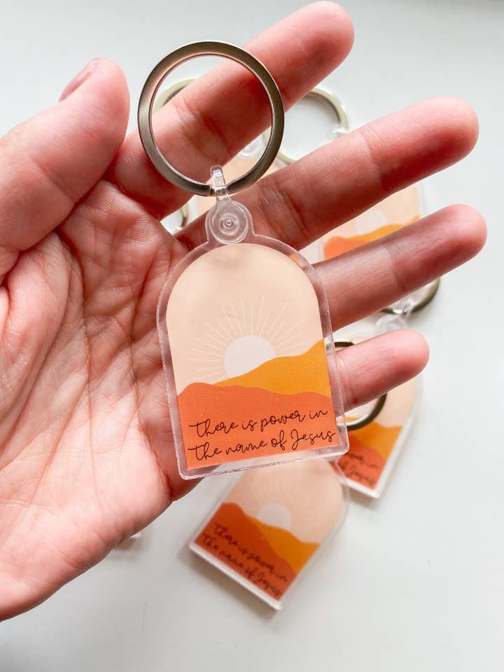 Er is kracht in de naam van Jezus sleutelhanger voor wholesale door Gorka & Co