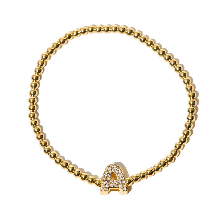 Malibu Sugar – Conjunto de joias por atacado – Pulseiras com Contas Douradas com Iniciais Perfeitas para o Natal!!