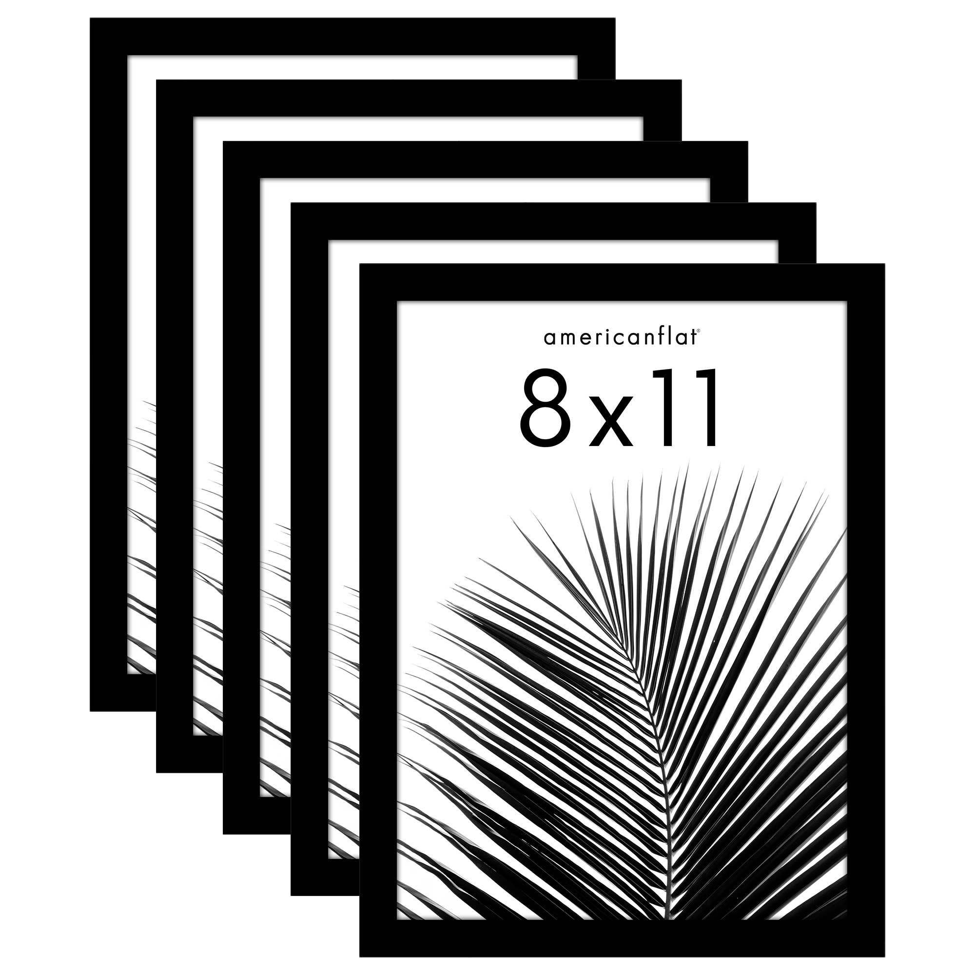 Americanflat - Wholesale Picture Frame - Americanflat 5 Pack Picture Frames With Mat Plexiglass Cover152