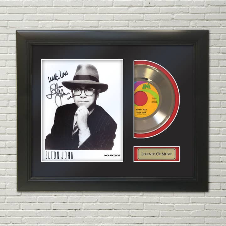 Elton John Rocket Man Framed 45 Gold Record Display for wholesale by Gold Record Outlet