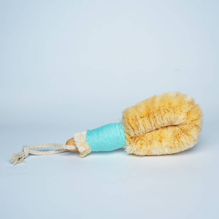 Japanese Style Sisal Dry Body Brush with Rope for wholesale by EcoFreax