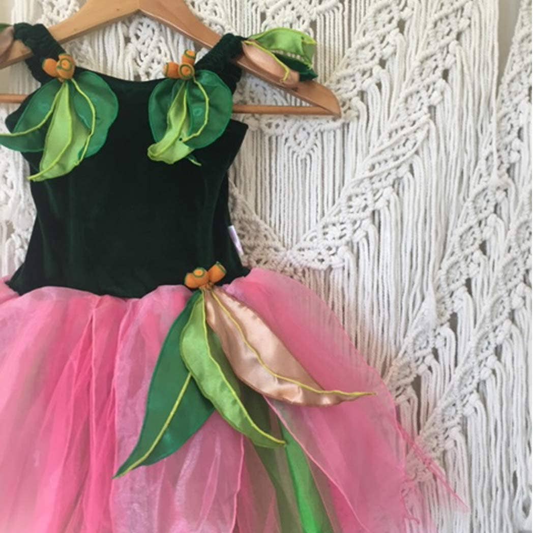 Falda verde con rosa Vestido Little Ragged Blossom de venta al por mayor en Faire3