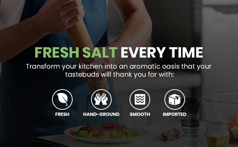 Peppermate - Wholesale Salt Mill - Disposable Himalayan Pink Salt Grinder-4.2 OZ7