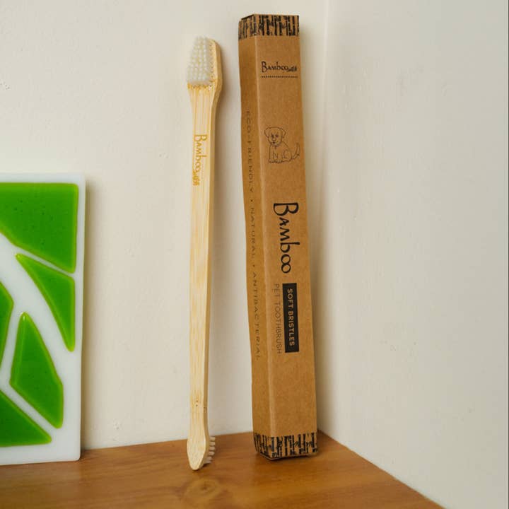 Bamboo Dog & Pet Toothbrush for wholesale by Bamboo Switch