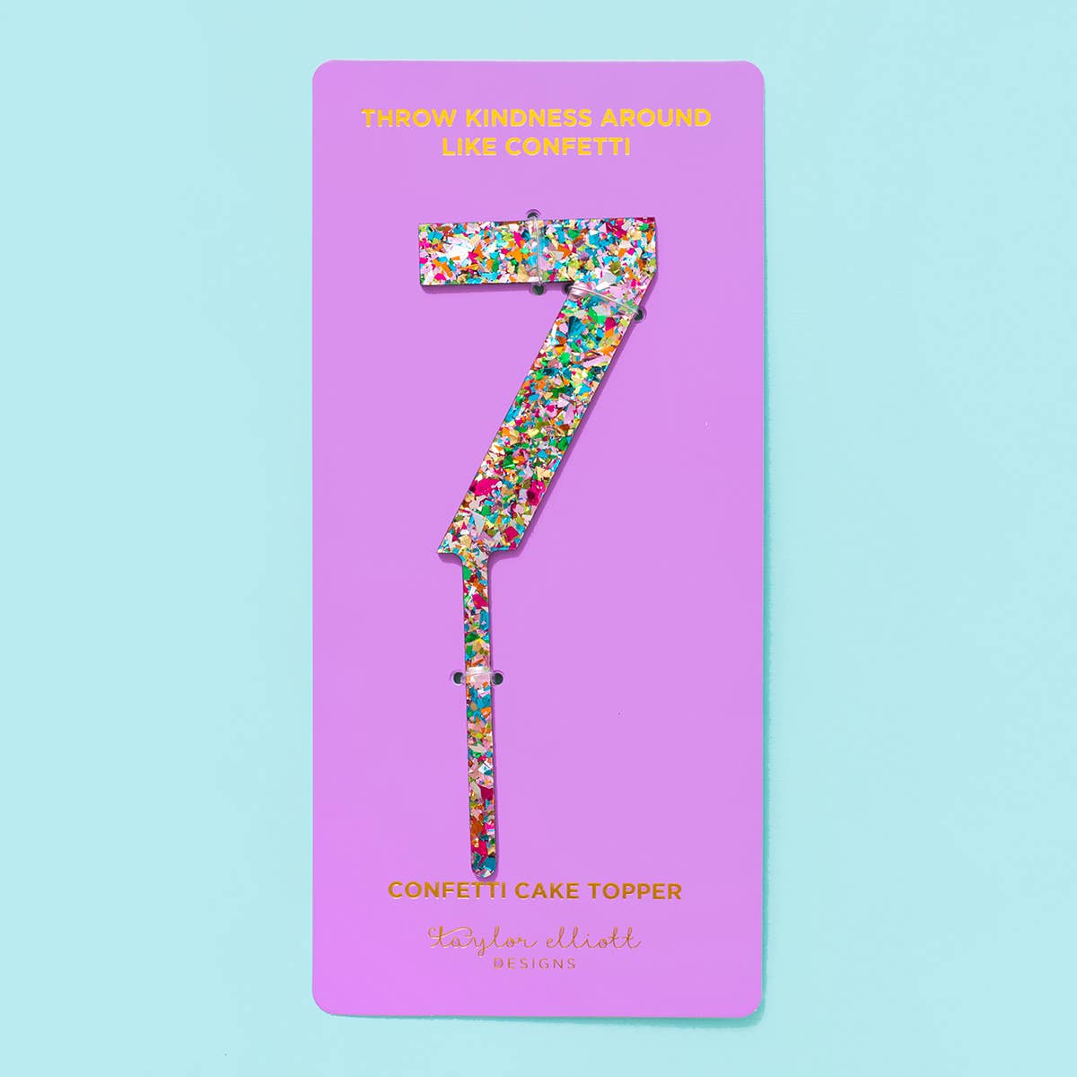 Taylor Elliott Designs - Vendita all'ingrosso Topper per torte/cupcake - *IN VENDITA* Decorazioni per Torte - Num 0 - 9 - Coriandoli Colorati - Ciascuno7