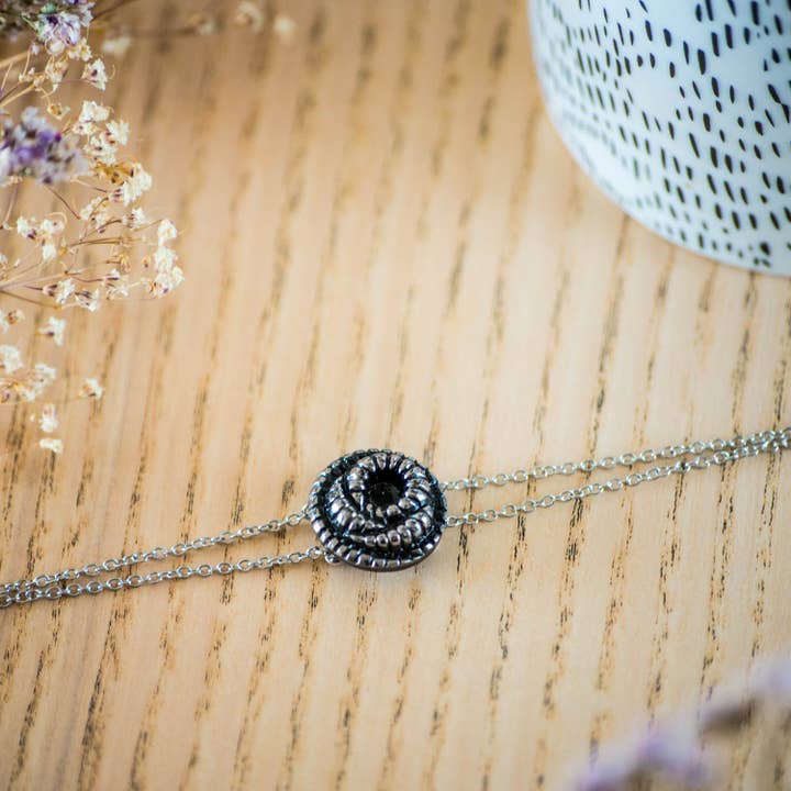 Silver Faustine double chain bracelet for wholesale by Assuna