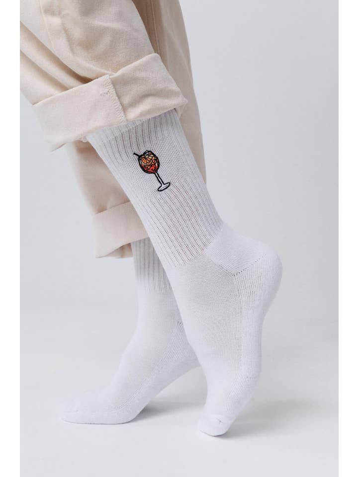 Fashion Drinks - Wholesale Socks - Unisex - Spritz | Embroidered organic cotton socks5