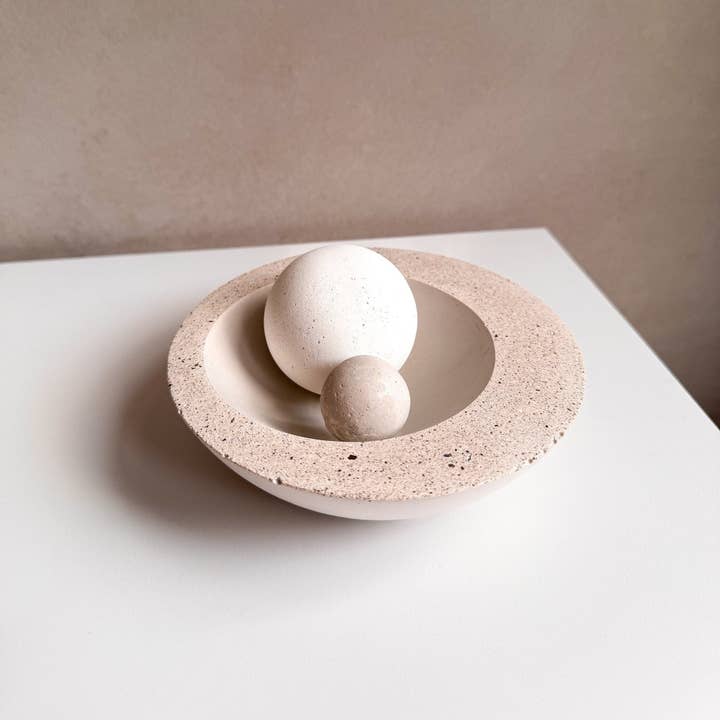 Minimal Loot Design - Wholesale Jewelry Dish - Minimalist Concrete Bowl, Asymmetrical Catch All, Modern Cement Bowl, Contemporary Bowl, Bowls for Decor, Decorative Bowl, Jewelry Dish