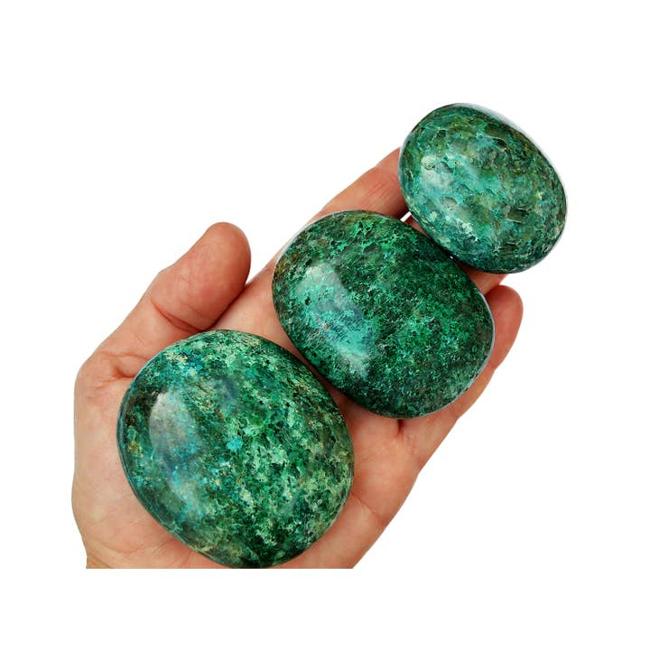 Kaia & Crystals - Vendita all'ingrosso Pietra/cristallo spirituale - Pietra Palmare Naturale di Crisocolla (50 mm - 70 mm)6