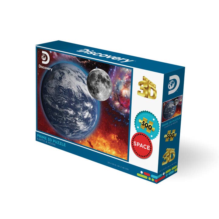 Primemotion, Inc - Wholesale Puzzle - Adult - Discovery Earth & Moon 500pc 24x18"4