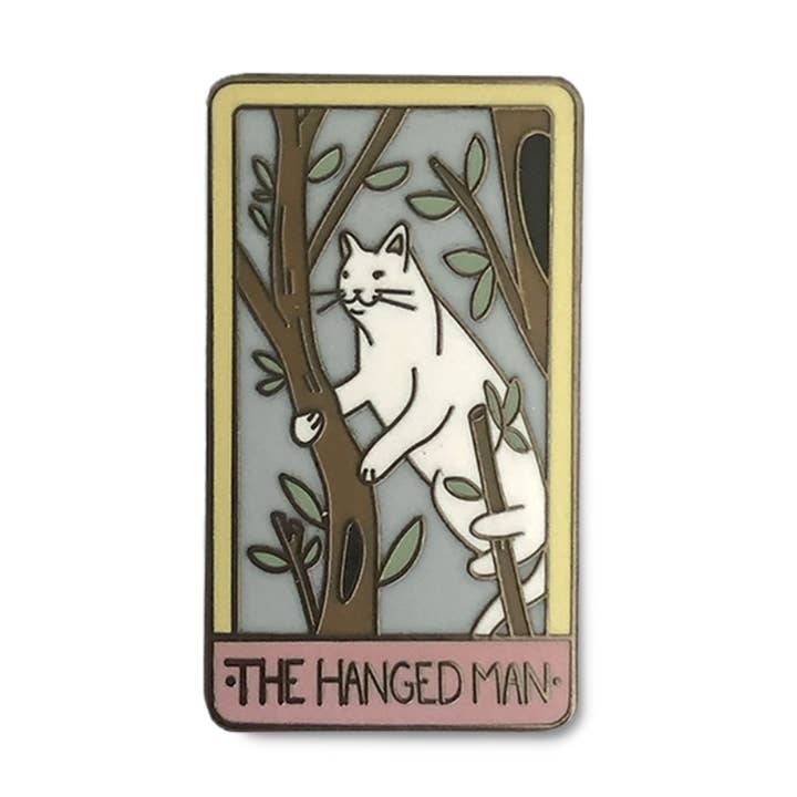 Épinglette de tarot The Pendu Man - Épinglette en émail pour la vente par Considerate Cat Design