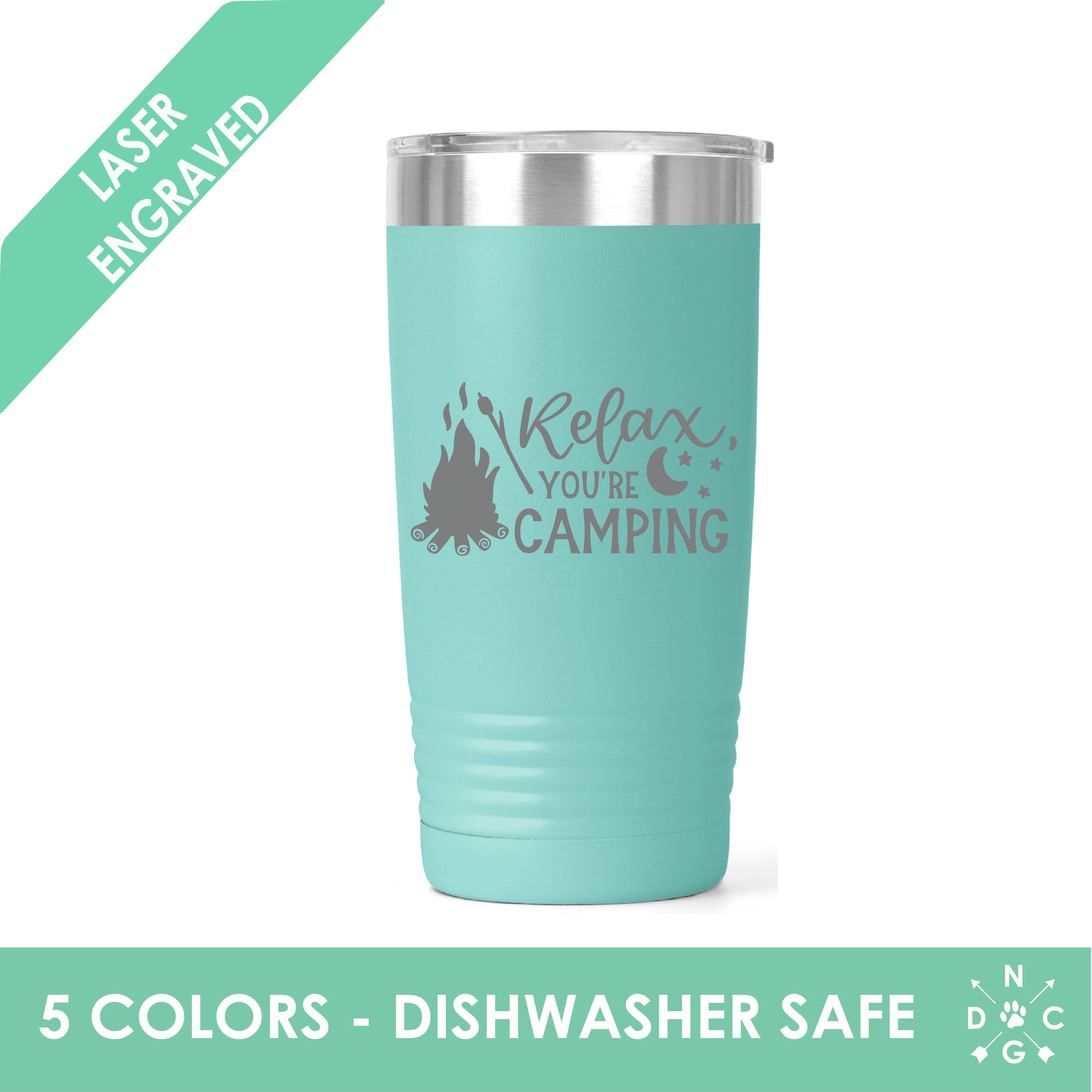 Wholesale Relax You're Camping Etched Tumbler Camping Theme Outdoors for  your store Faire
