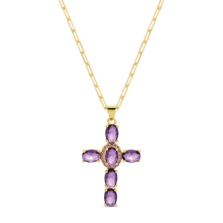 SALE - Cross Pendant With Paperclip Chain for wholesale by Splendid Iris