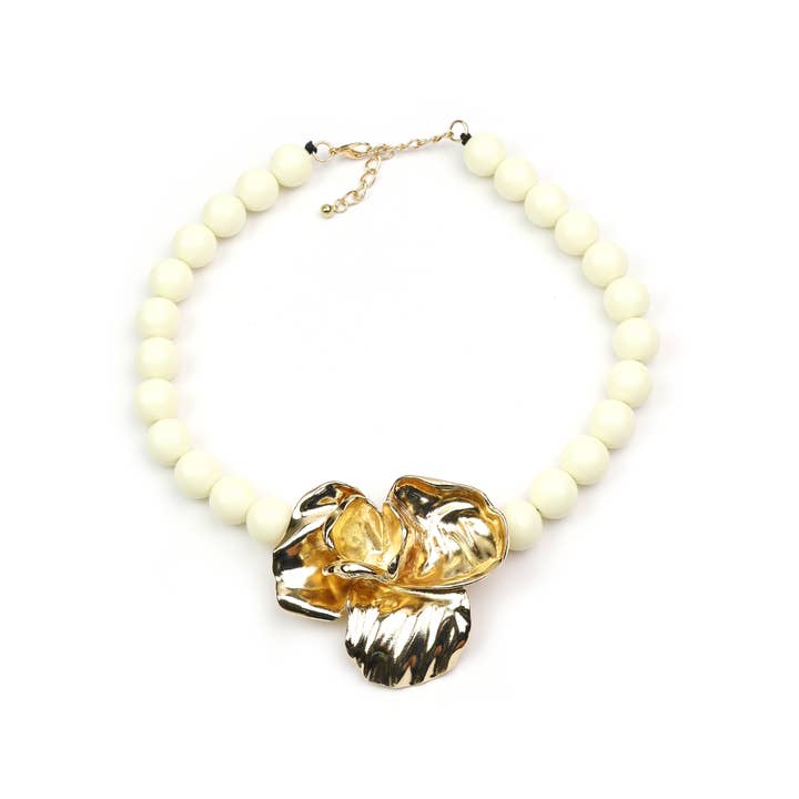 Domoflor s.l - Wholesale Charm/Dangle Bracelet - Golden Flower Choker1