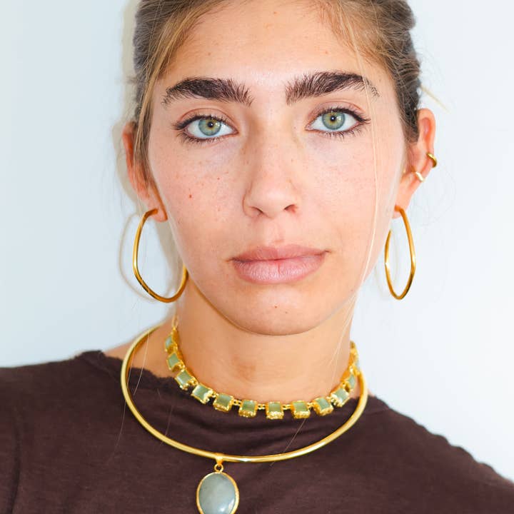 Woonder - Wholesale Choker/Collar - Green Amulet Choker4