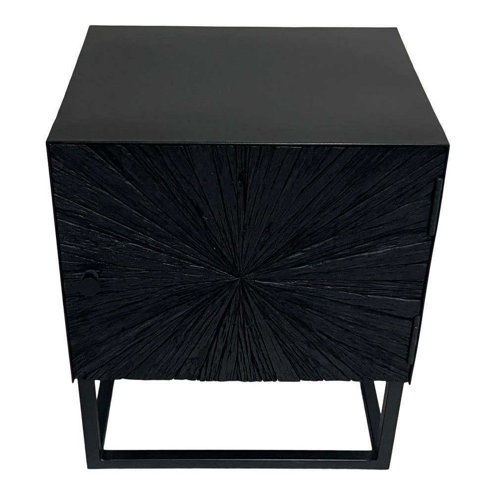 EARTHWARE - Wholesale Cabinet - Black bedside table Etoile 1 door2