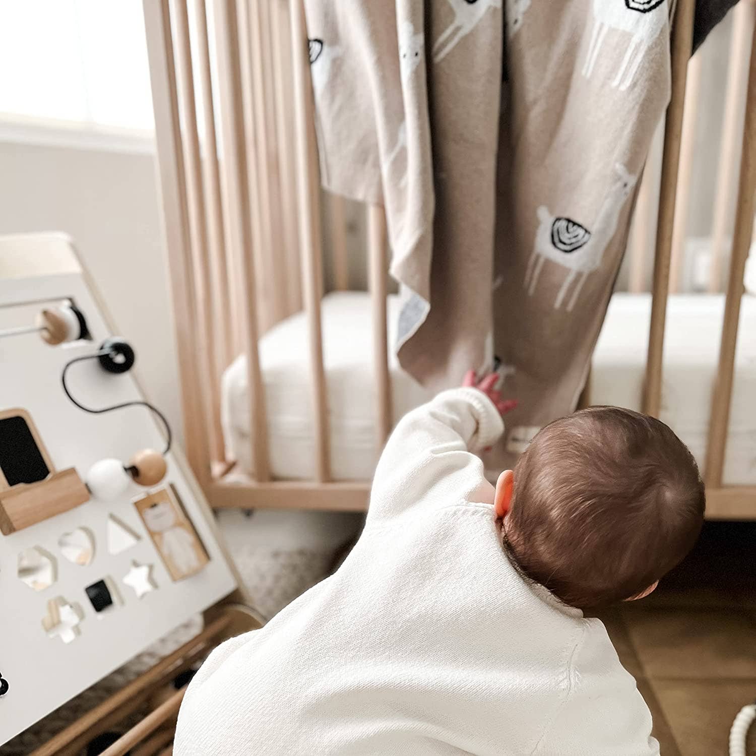 Bleu La La - Wholesale Receiving blanket – Baby - 100% Luxury Cotton Swaddle Receiving Baby Blanket - Llama8