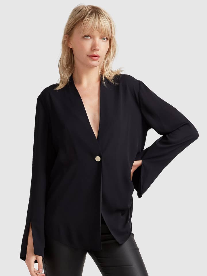 Sheer Genius lichtgewicht blazer voor wholesale door belle & bloom