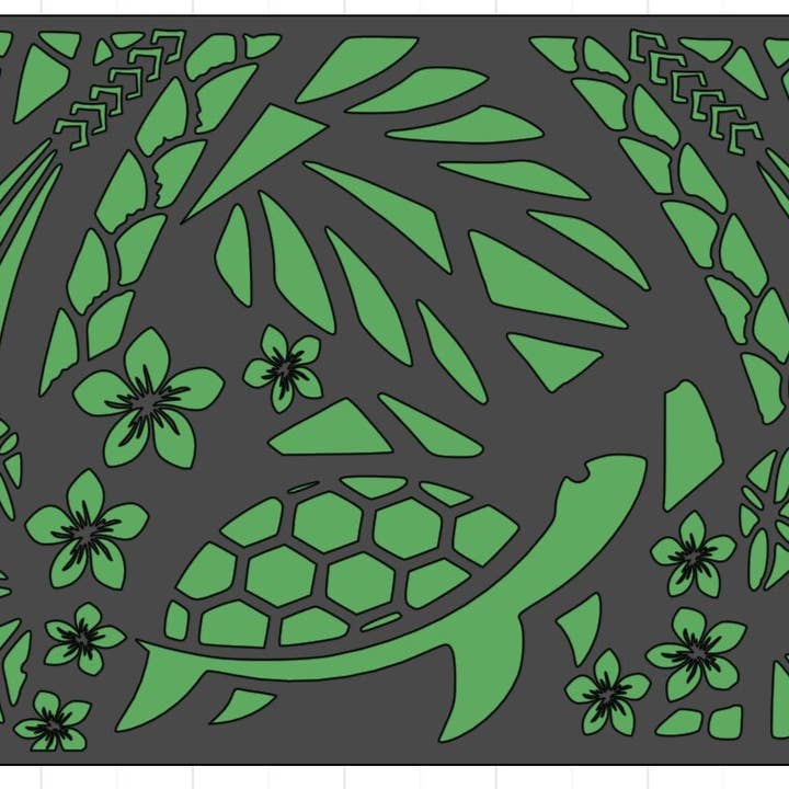 Samoan Have Turtle Stencil for engroshandel hos Belle Stencils